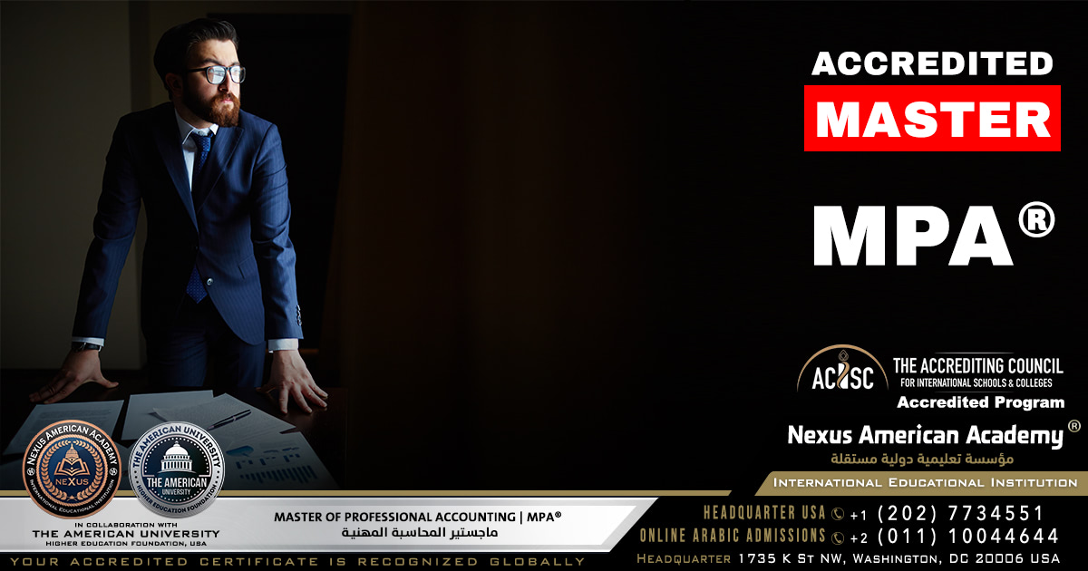 master of professional accounting | mpa | ماجستير المحاسبة المهنية