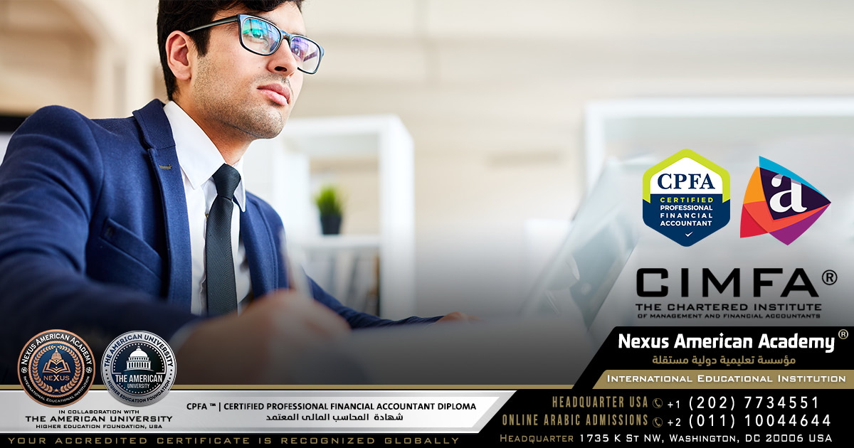 Cpfa ™ | certified professional financial  accountant diploma  | شهادة  المحاسب المالى المعتمد